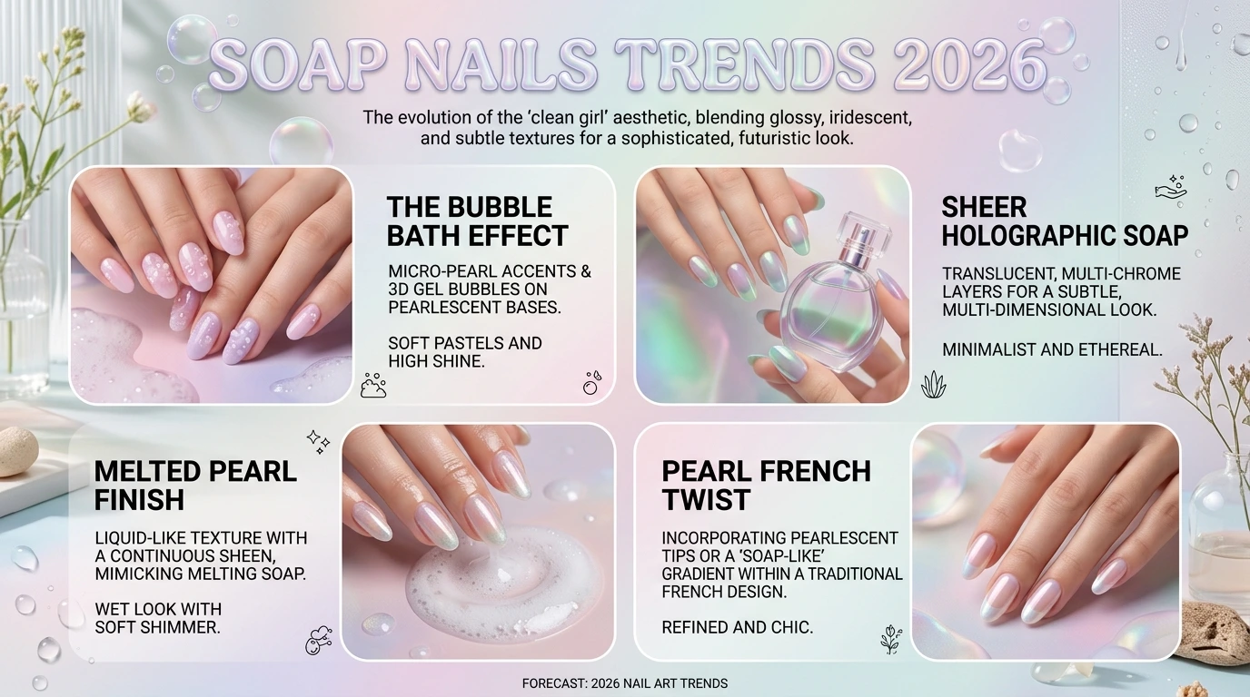 Soap nails trends 2026 almond shapes