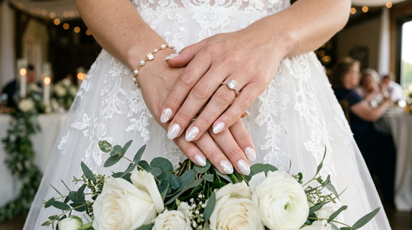 Wedding bridal almond soap nails