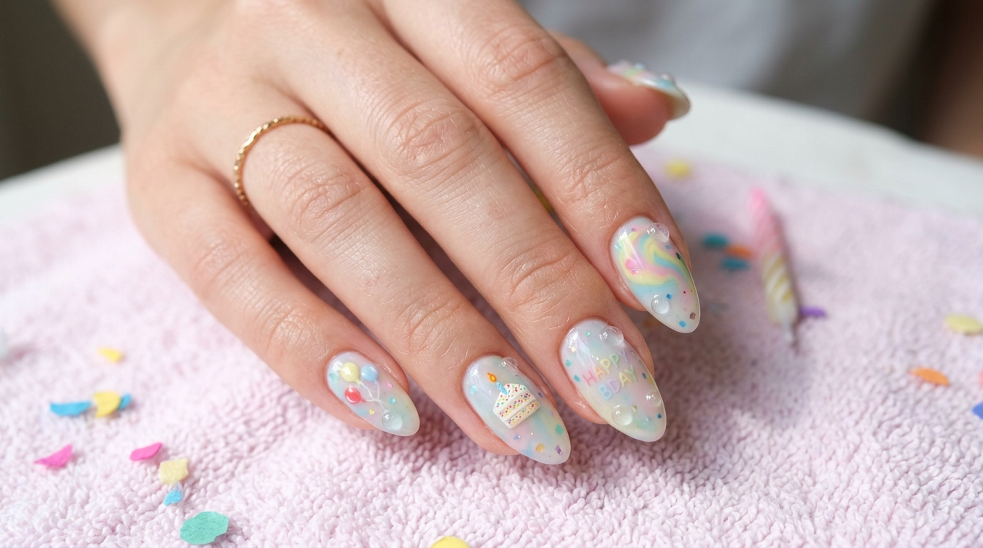 Birthday Soap Nails