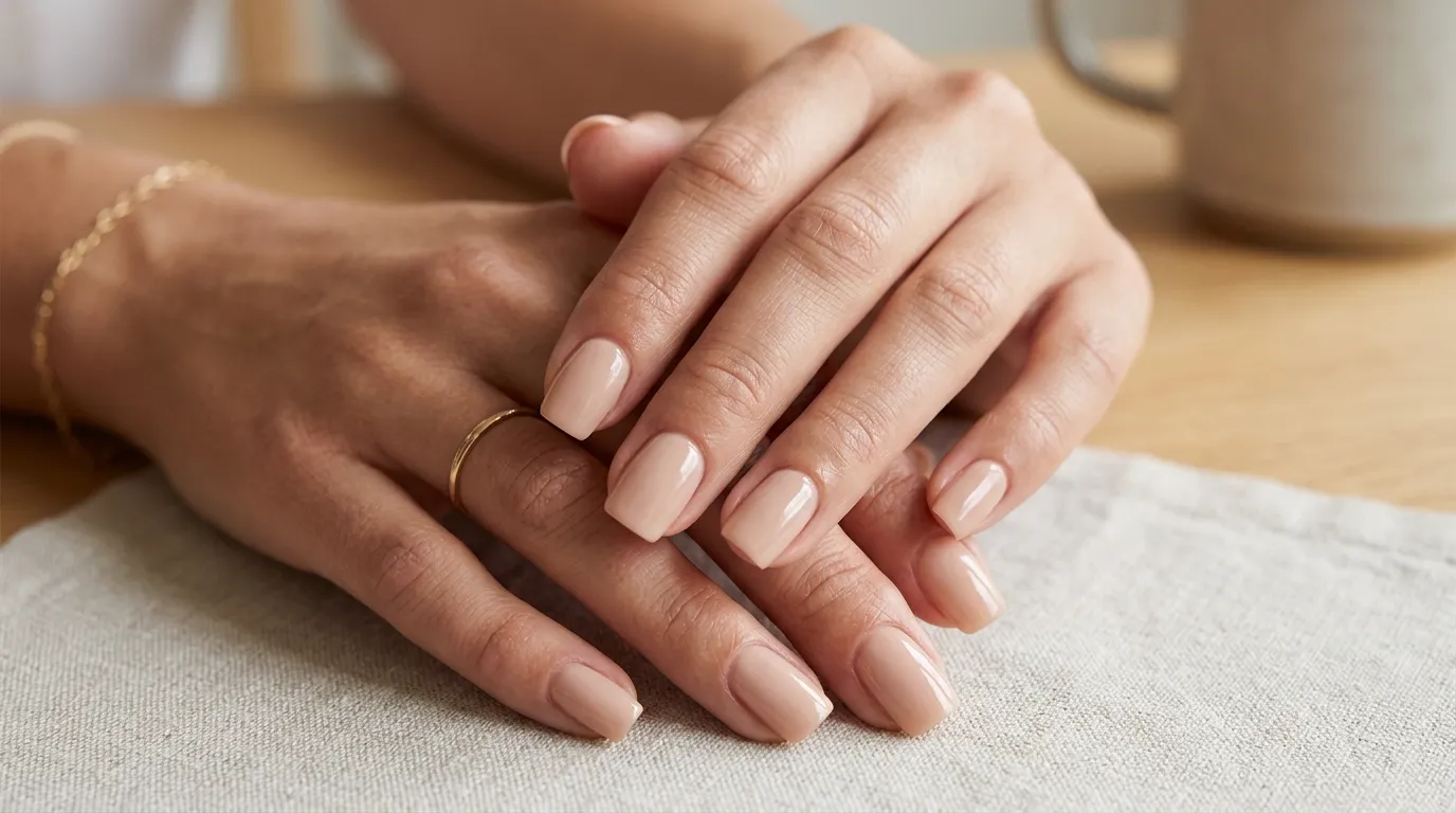 Nails nude soap — sheer beige translucent soap nail manicure