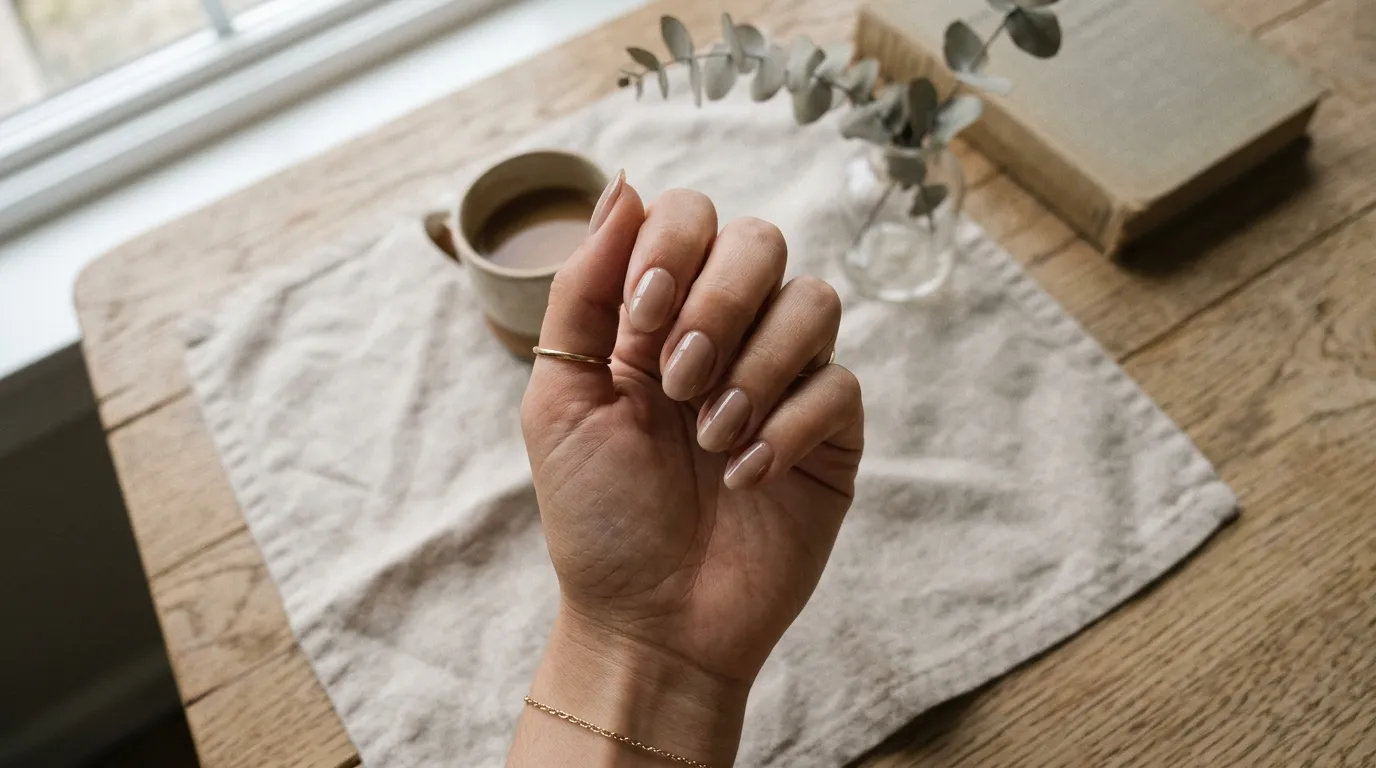 Trending nude soap nails 2026 — sheer skin-tone matching gloss