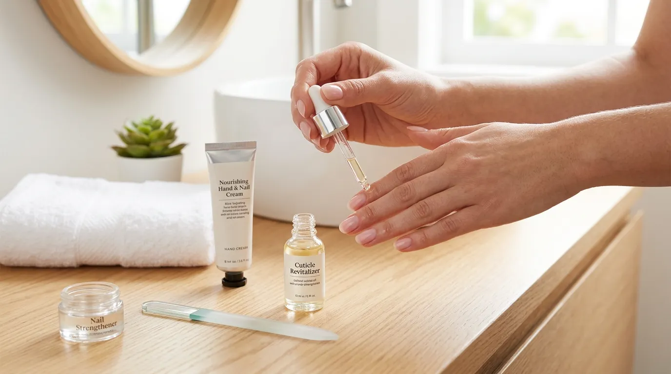 Trending soap nails aftercare routine 2026 — complete maintenance kit with cuticle oil, gloves, and gloss top coat