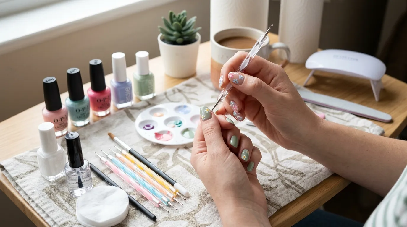Nails soap at home sheer glossy finished manicure