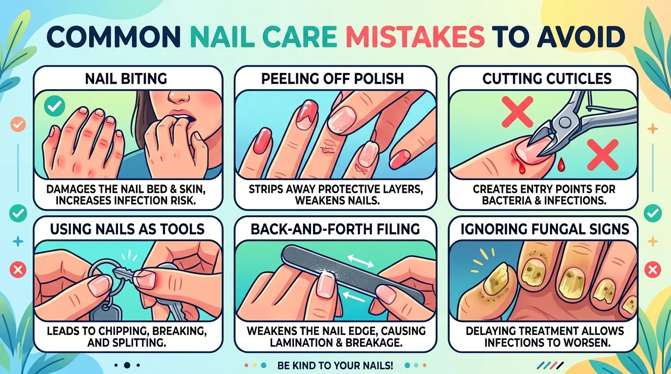 Soap nails care mistakes — the most common errors that cause lifting, chipping and gloss loss, and how to fix them